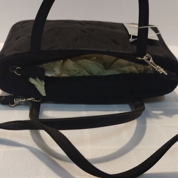 CONSIGNMENT! NWOT Amanda Smith Black Flower Patterned Cross Body Bag! - Picture 8 of 15